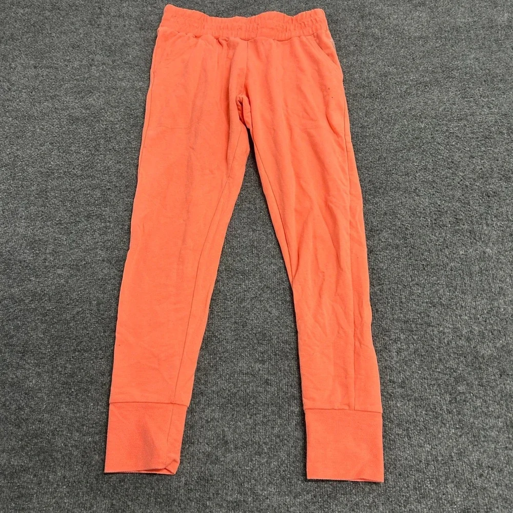 FP Movement Joggers Womens Size S Neon Orange Cotton Blend Athletic Sweatpants
